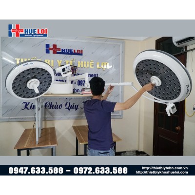 Đèn mổ treo trần 2 nhánh LED 750/550